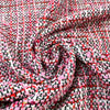 Italian Chane1-style wool blend tweedy boucle' - pink/red 1.125 yds
