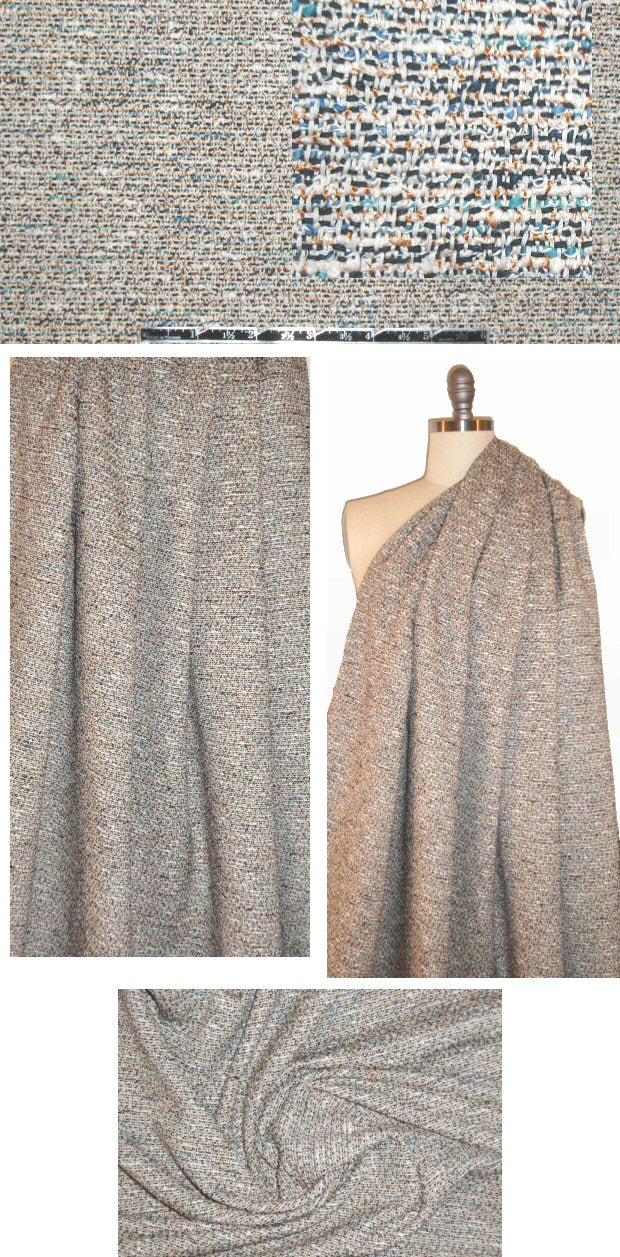 The0ry Italian cotton blend tweed woven - multi 1.75 yd