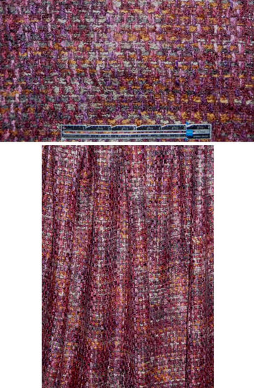 Italian cabernet/pink/spice boucle' tweed