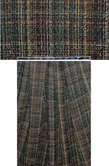 Italian earthy forest tones boucle' tweed .875 yds
