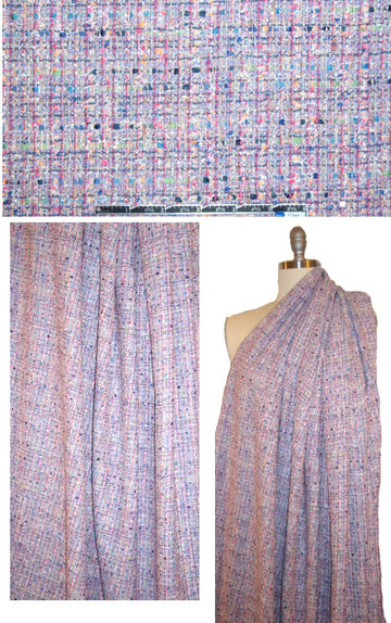 Italian lavender/pink fancy weave boucle'