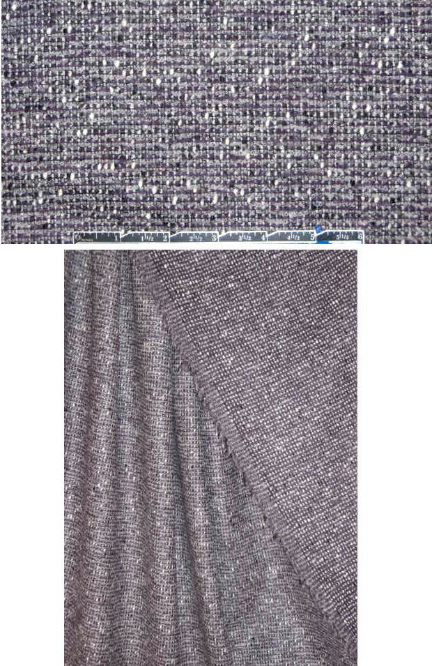Italian grape/silver fancy weave tweed/boucle'