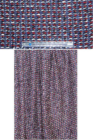 Italian navy/ruby/white fancy boucle suiting