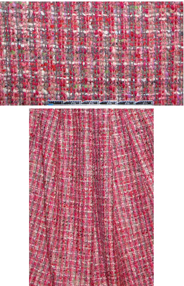 Italian fancy basketweave wool tweed - rose 1.125 yds
