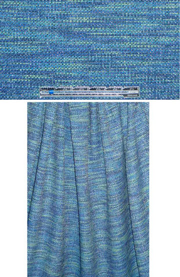 NY designer cotton blend blues/aqua basketweave