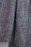 Italian kelly/lavender wool blend boucle' tweed .7 yds