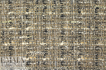 Italian 'Chanel tweed' cotton boucle' - taupe/black
