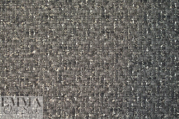 Italian 'Chanel tweed' cotton boucle' - black/gunmetal