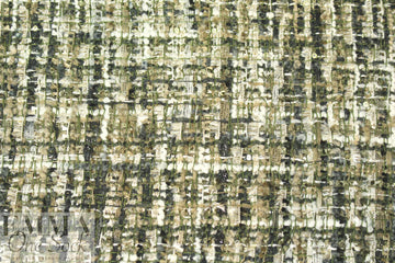 Italian 'Chanel tweed' sparkly boucle' - pine/gold