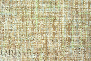 Italian 'Chanel tweed' sparkly boucle' - mint/gold