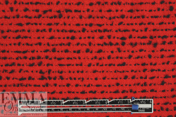 NY designer black on red dot boucle' suiting .625 yds