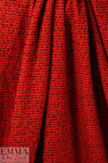 NY designer black on red dot boucle' suiting