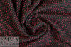 NY designer red on black dot boucle' suiting