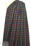 Italian plaid boucle' - turquoise/coral/navy
