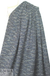 blue/black/ivory 2-ply tweedy sweater knit 1.625 yd