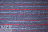 French denim/claret 'ribbon' stripe jacquard suiting