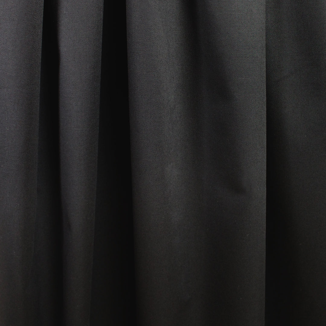 Italian cotton satin finish stretch twill - black 1.5 yds