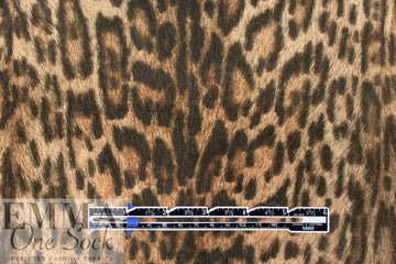 Italian leopard print cotton stretch twill .5 yds