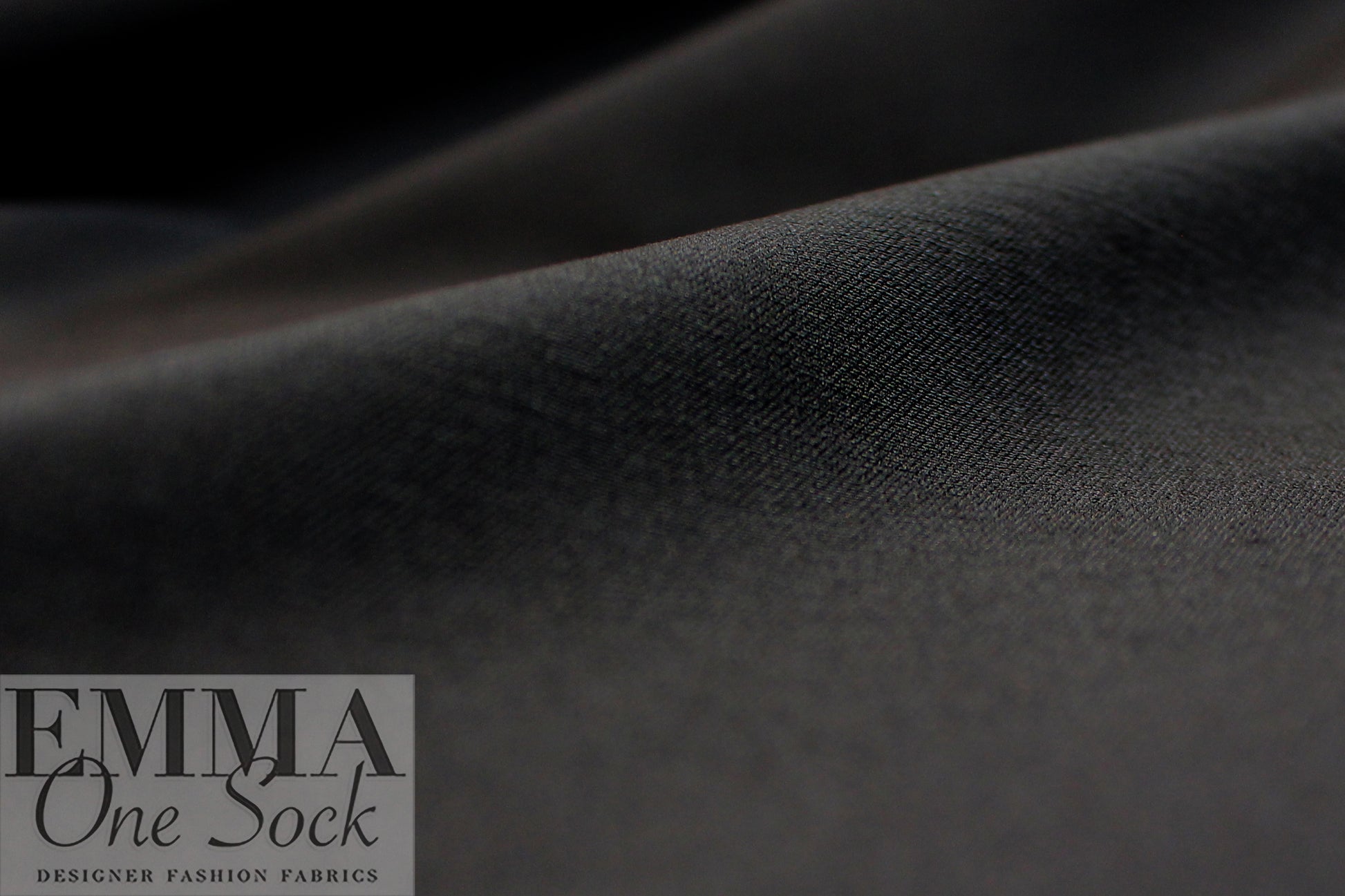 nylon/viscose/spandex vertical stretch twill - black 2 yds