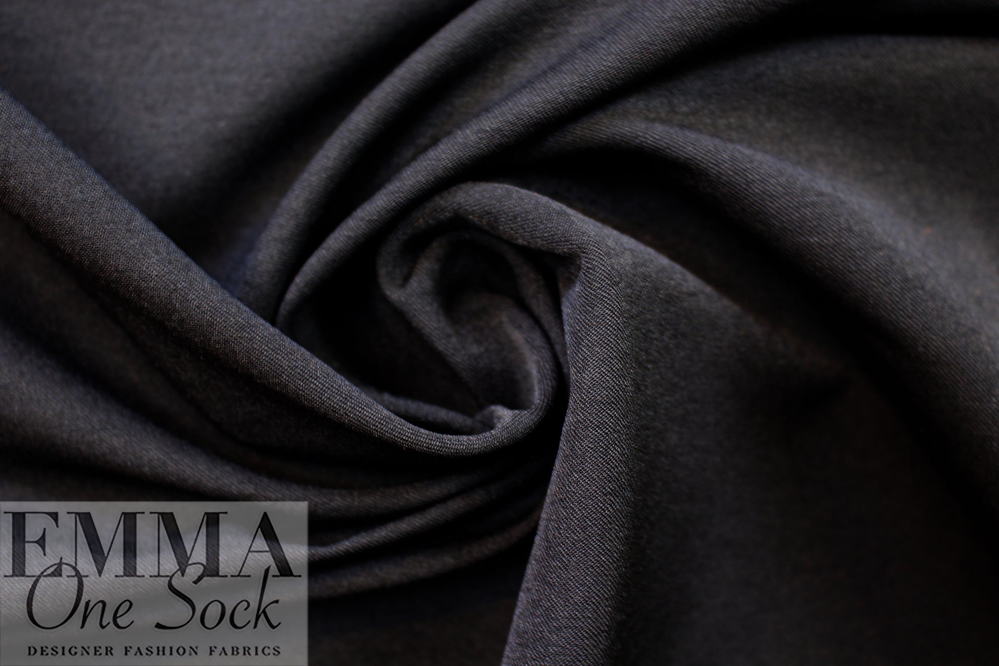 nylon/viscose/spandex vertical stretch twill - black .625 yds