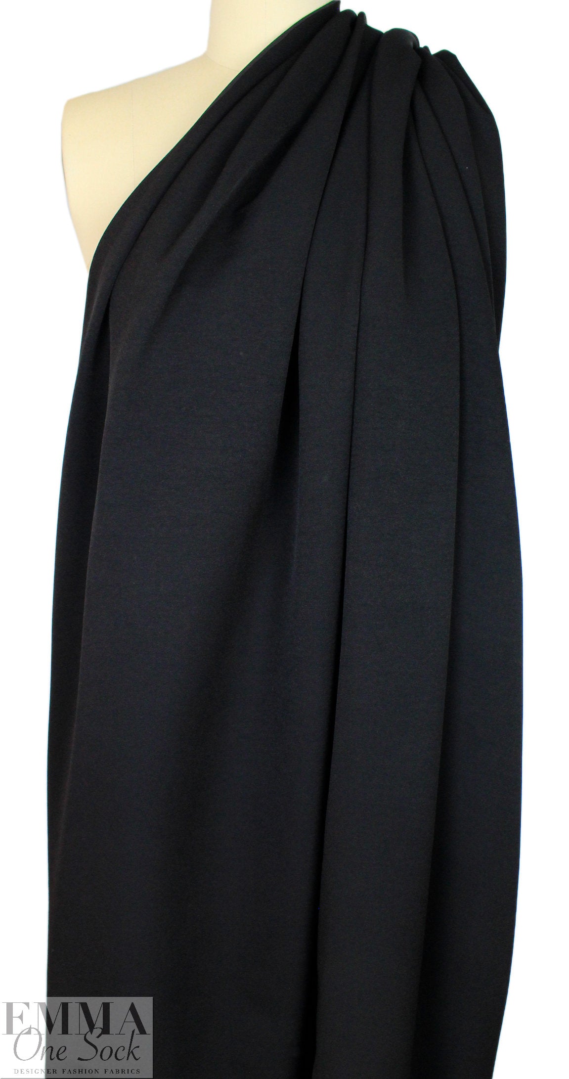 nylon/viscose/spandex vertical stretch twill - black .625 yds