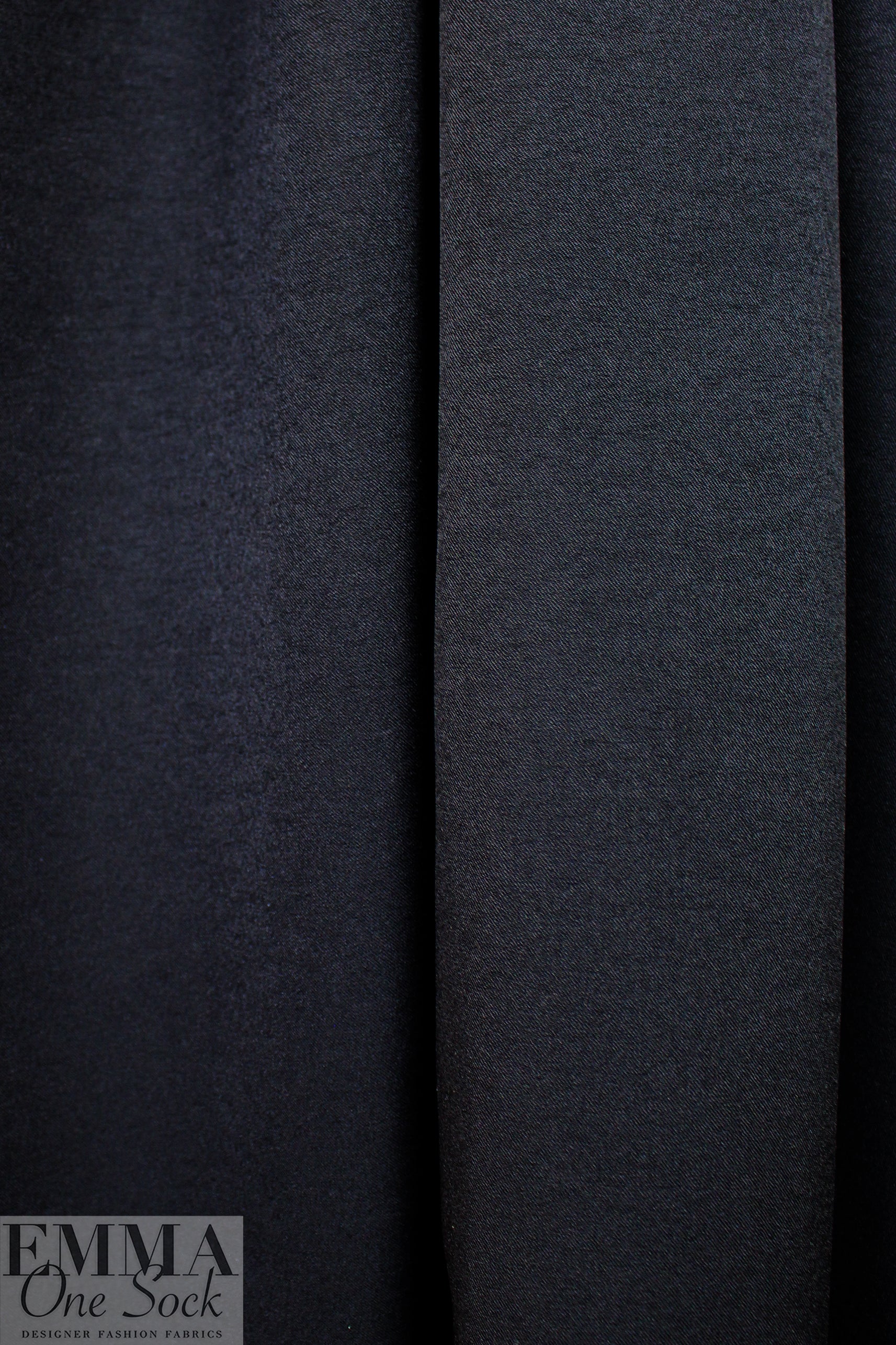 nylon/viscose/spandex vertical stretch twill - black .625 yds