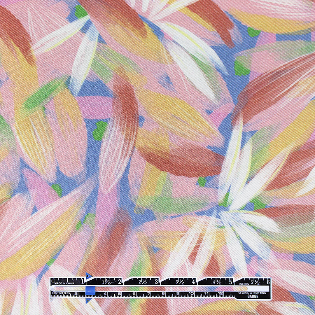 'floral expression' viscose twill woven - pastel pink 2 yd