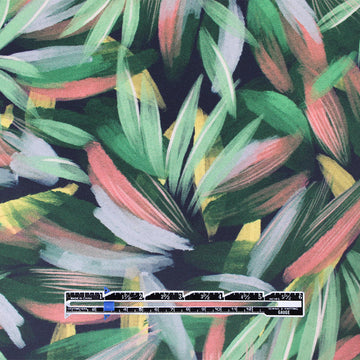 'floral expression' viscose twill woven - midnight 1.5 yd