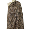 leopard print rayon blend bengaline stretch twill 1.25 yd