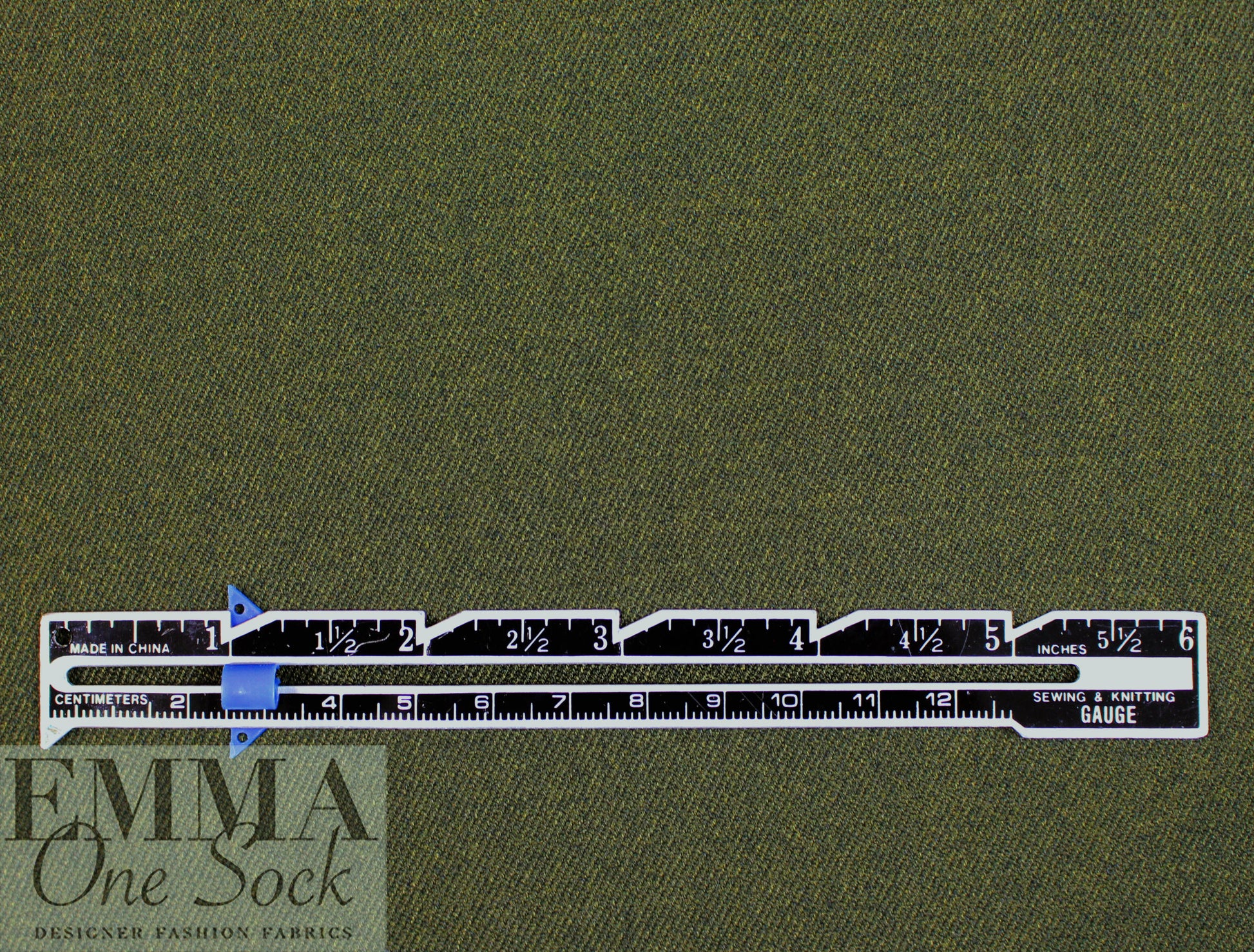 CA designer stretch 'RPL' twill suiting - dark olive 2.5 yd