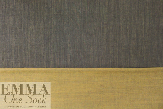 Italian doubleface cotton twill - bronze/graphite .75 yds