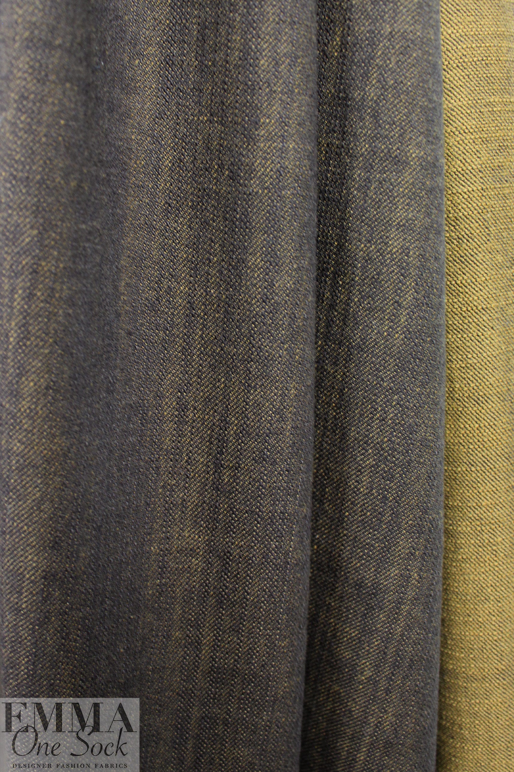 Italian doubleface cotton twill - bronze/graphite .75 yds