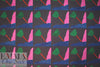 Whit large stylized tulip viscose woven twill