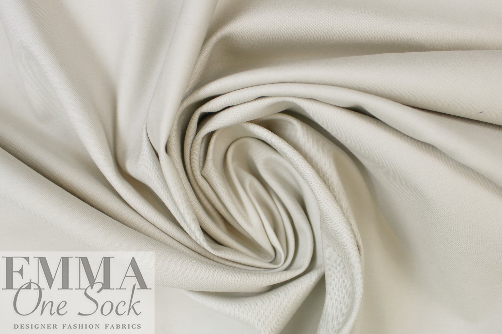 CA designer cotton/spandex stretch sateen - stone 1.75 yd