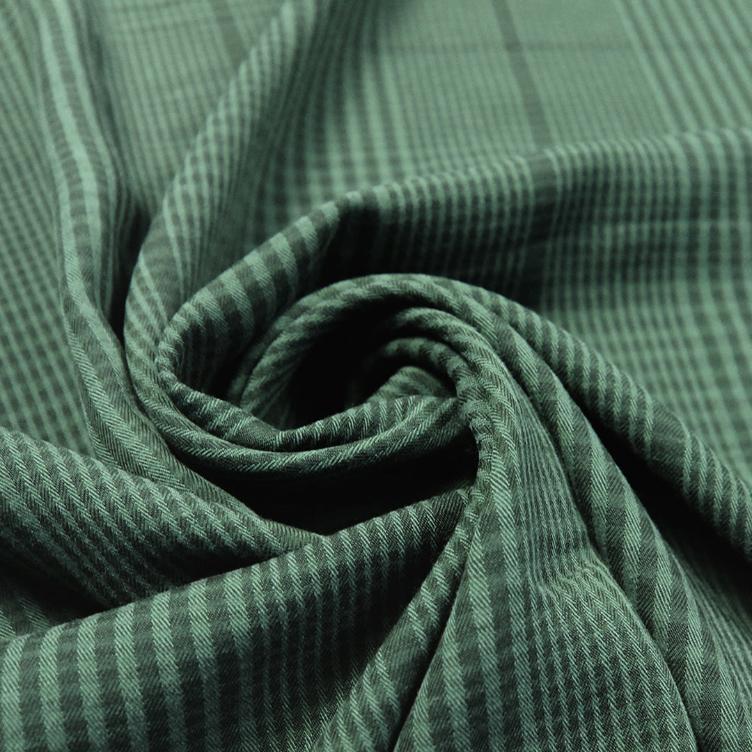 Meet Milk two-tone plaid tencel twill - pine 1.25 yds