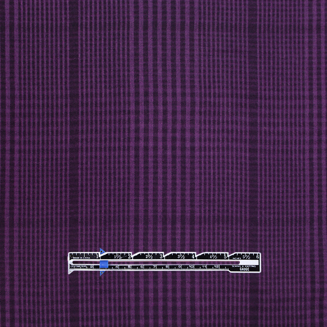 Meet Milk two-tone plaid tencel twill - purple night .75 yds