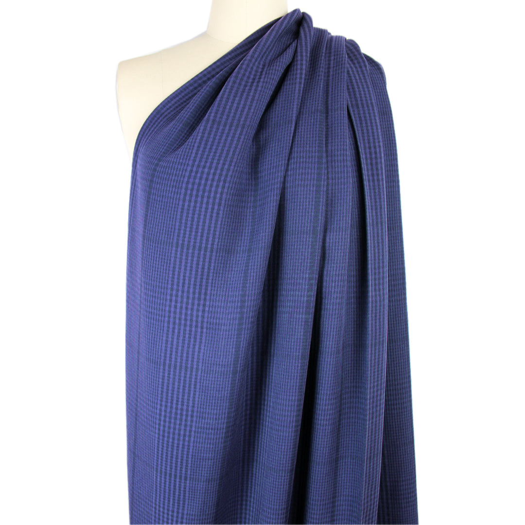 Meet Milk two-tone plaid tencel twill - lapis 1.5 yds
