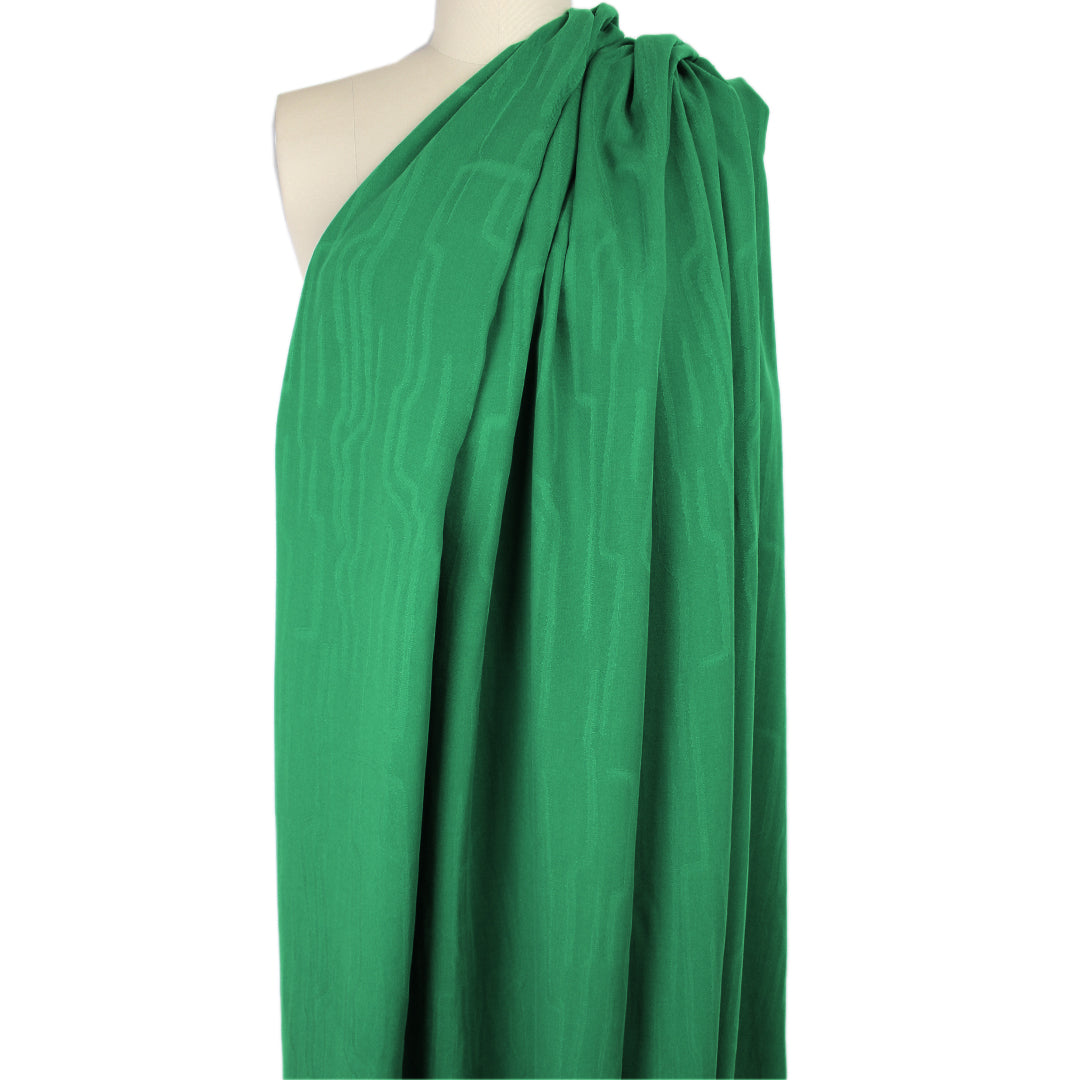 Meet Milk Tencel 'lane jacquard' twill - frog 1.875 yd