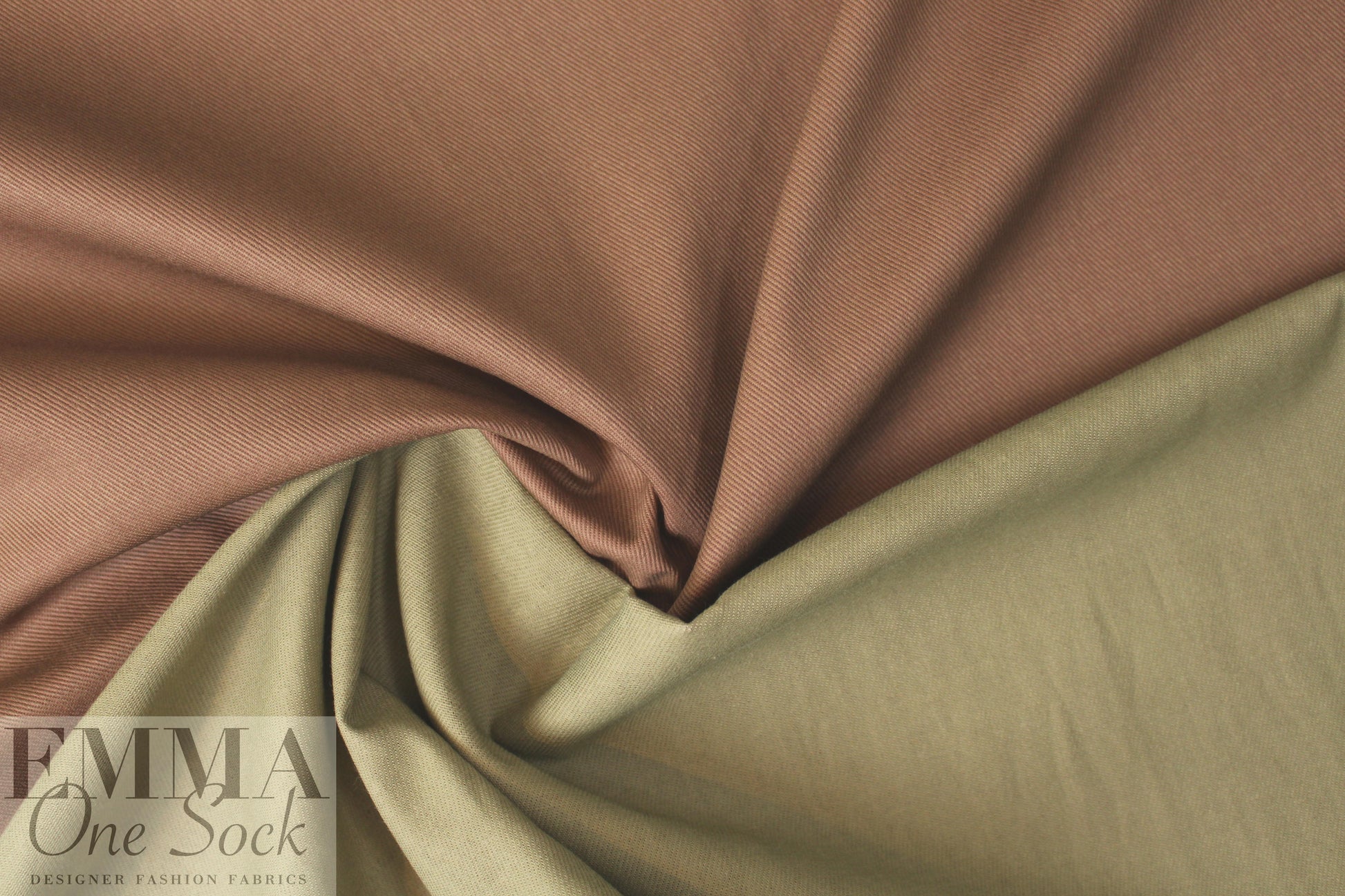 NY designer reversible cotton twill - clay/desert sand 1.25 yds