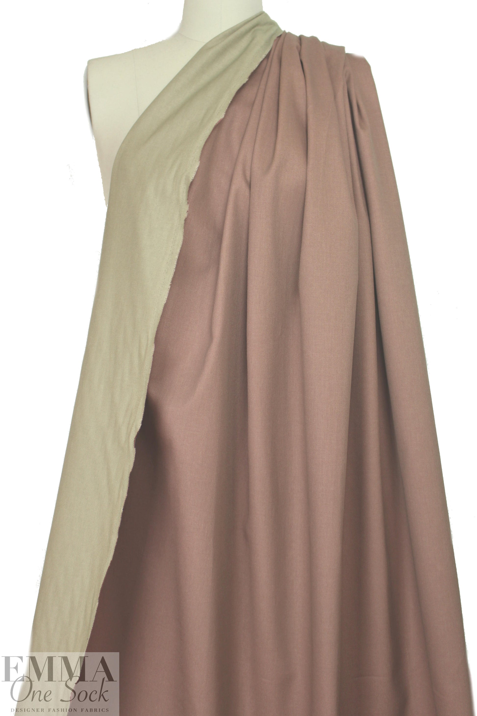 NY designer reversible cotton twill - clay/desert sand