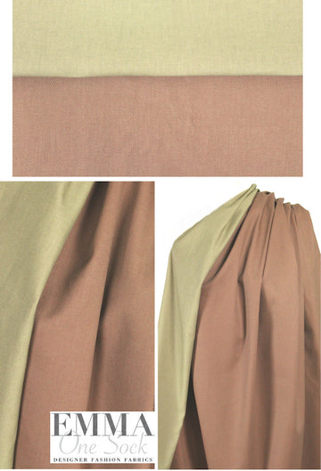 NY designer reversible cotton twill - clay/desert sand 1.125 yds
