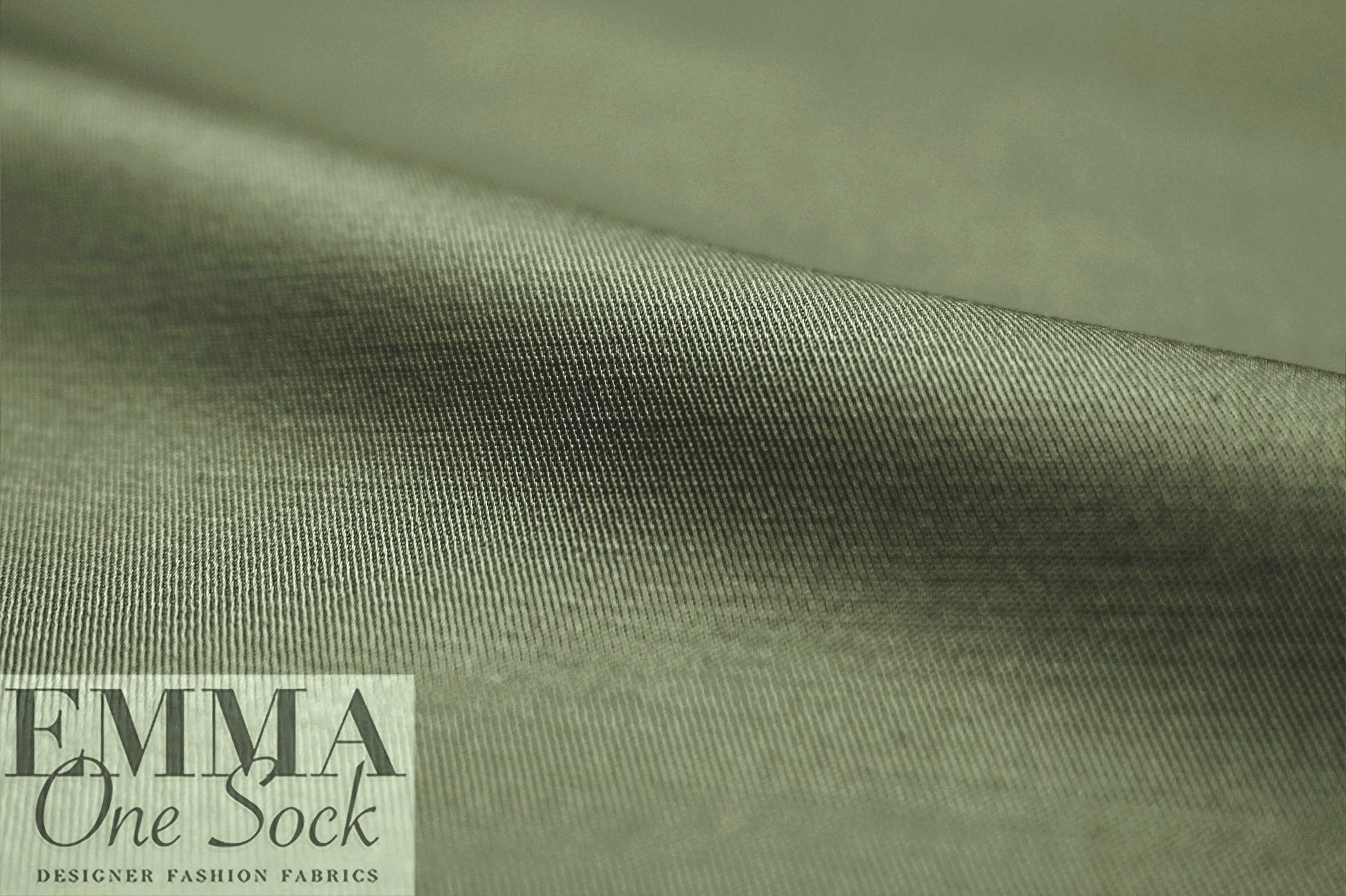 organic GOTS cotton/elastane stretch twill - moss .875 yds
