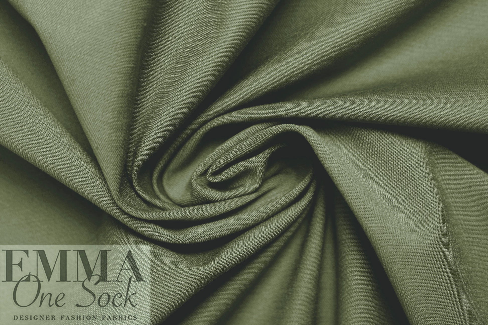 organic GOTS cotton/elastane stretch twill - moss 1.5 yd