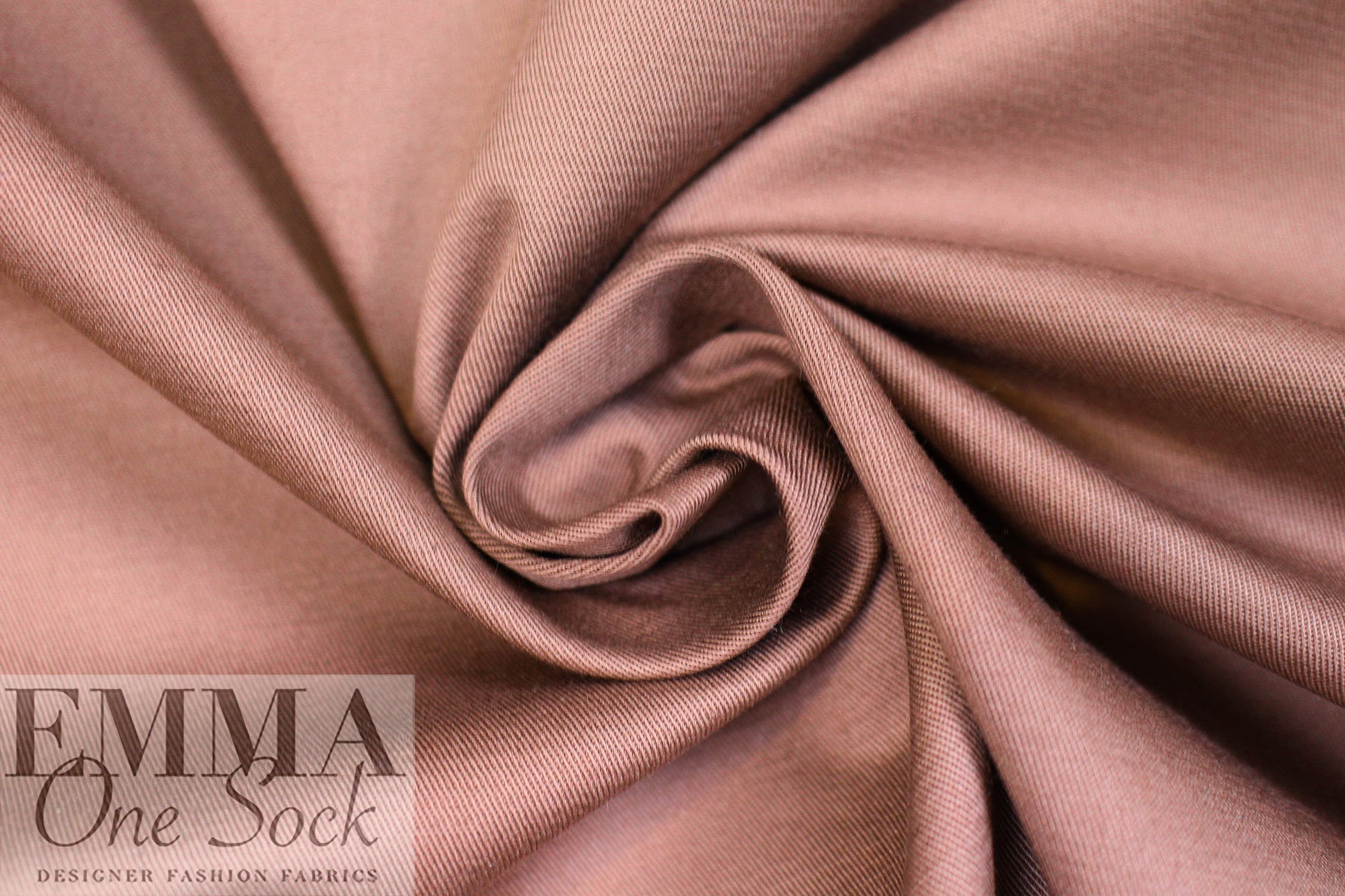 MTM organic GOTS cotton/elastane stretch twill - cognac 1.75 yds