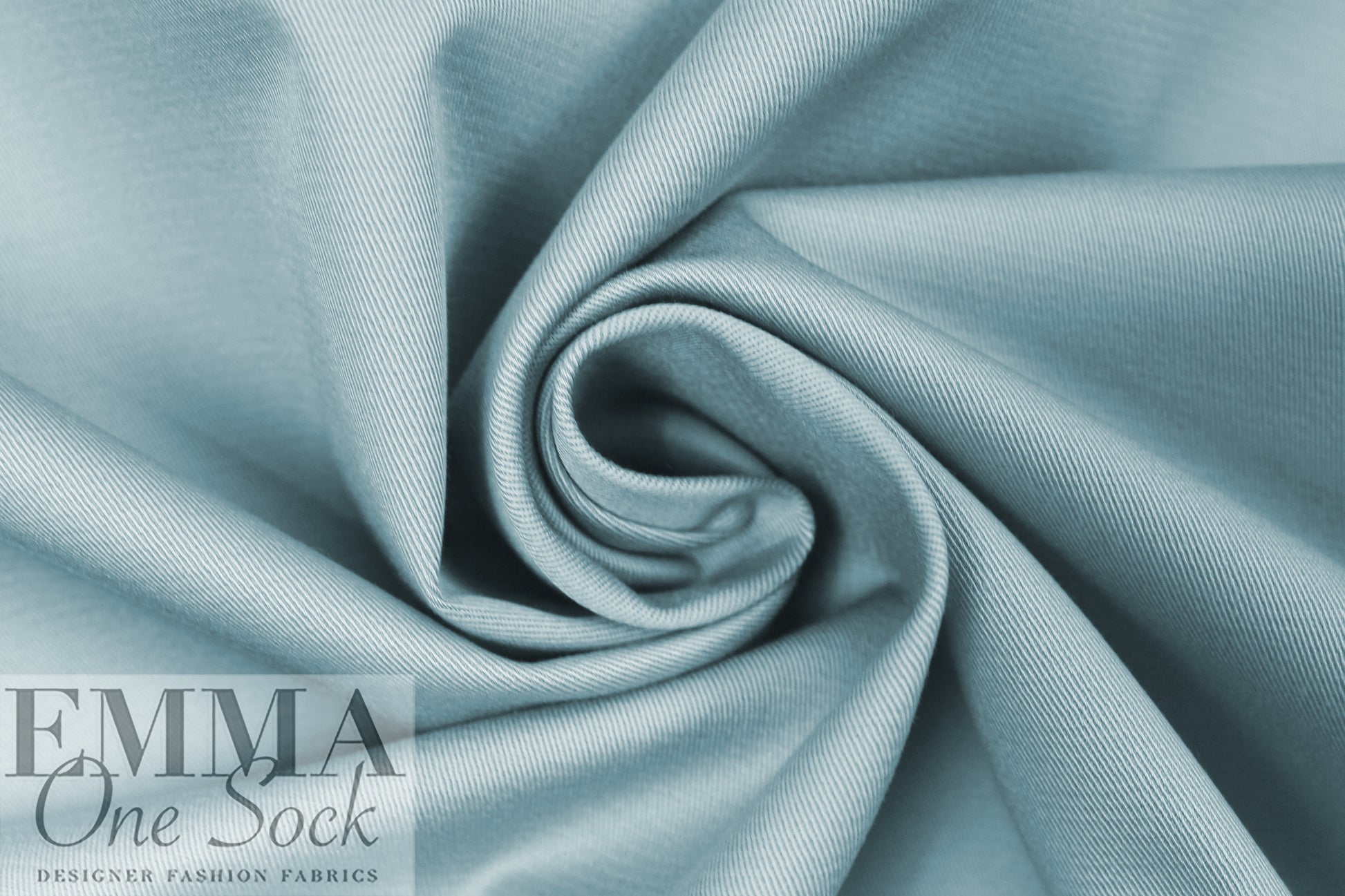 MTM organic GOTS cotton/elastane stretch twill - blue fog 2.125 yds