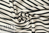 Italian designer 'wavering stripes' stretch cotton denim 1 yard