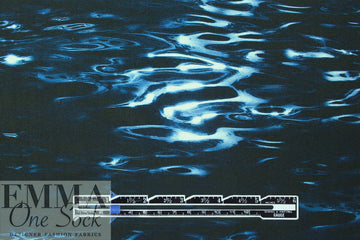 Italian designer 'night swimming' viscose woven .625 yds