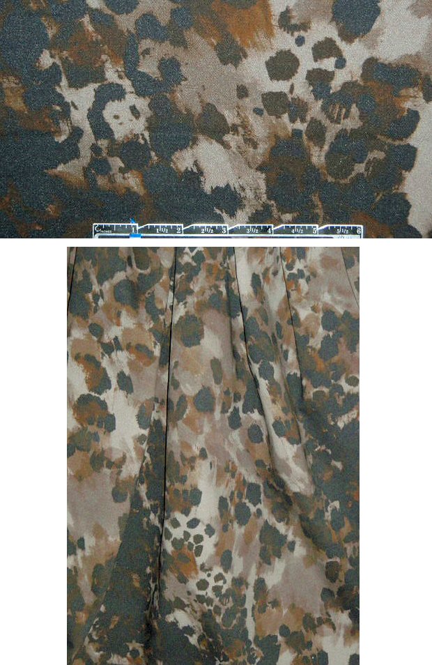 NY designer animal abstract stretch cotton twill 2 yds