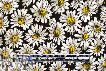 'countless daisies' stretch cotton twill .625 yds