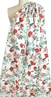 'garden roses' stretch cotton twill 1.125 yds